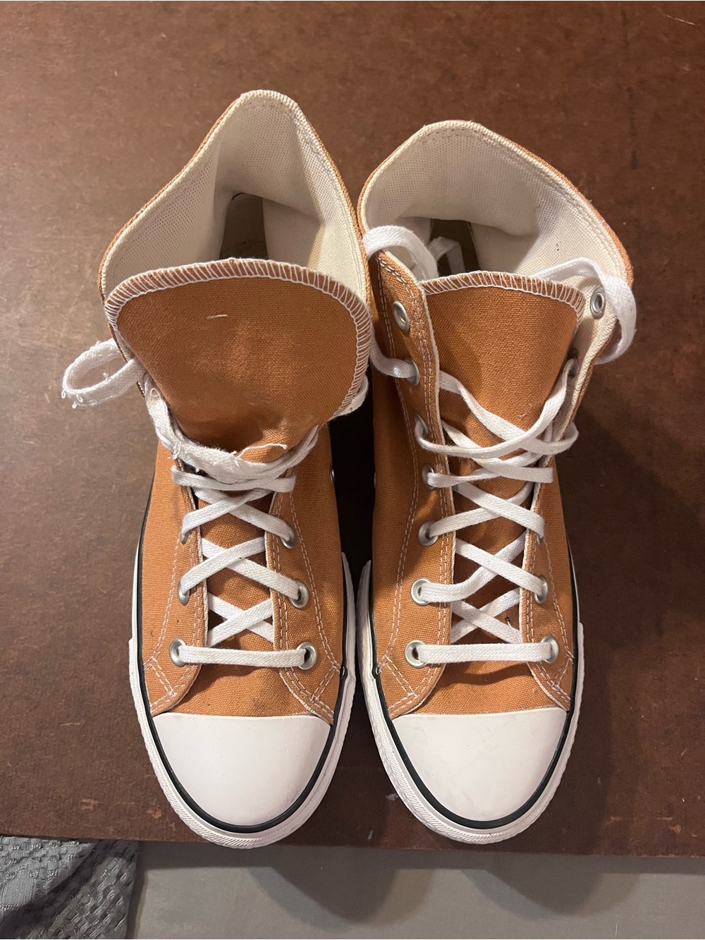 Converse Chuck Taylor High-Top Canvas Sneakers in Mustard Yellow Women SZ10